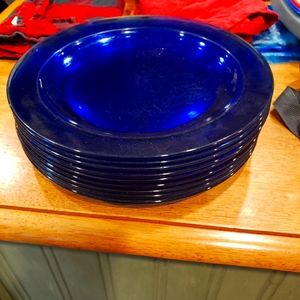 Cobalt blue plates